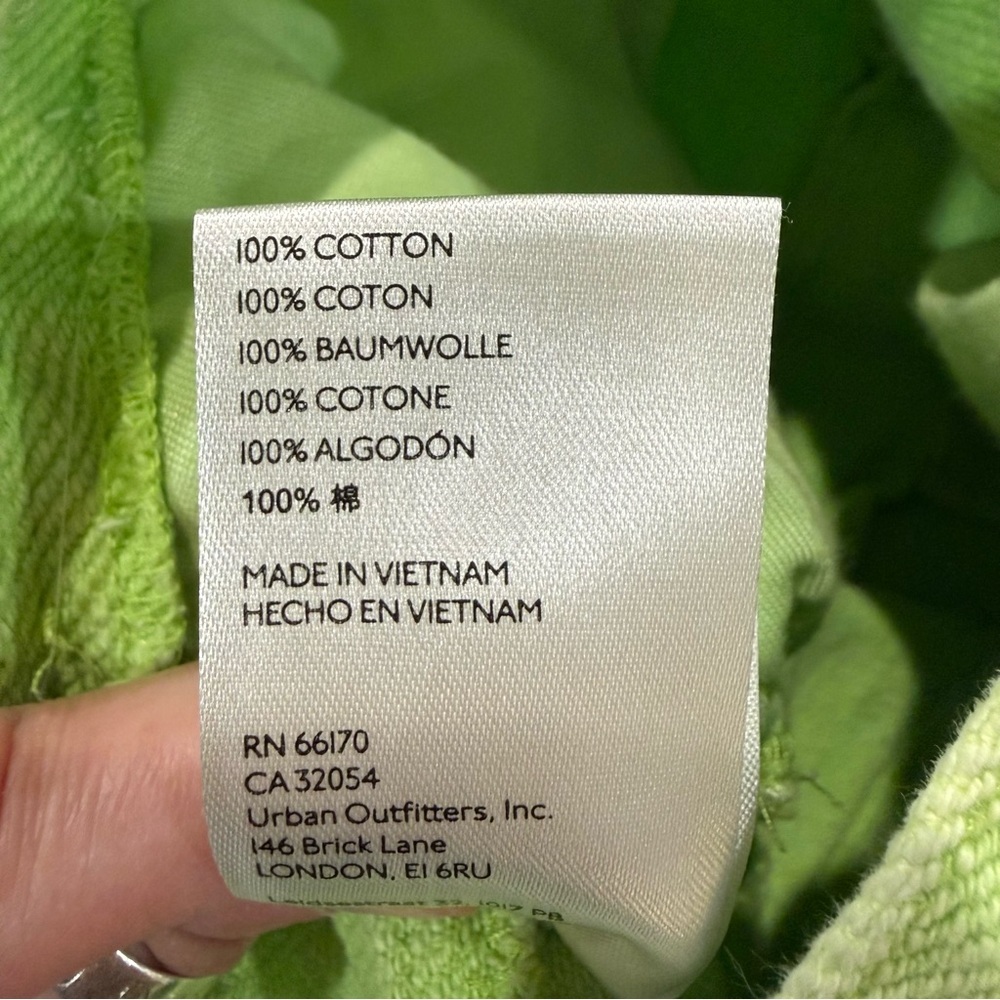 Urban Outfitters Wide Leg Lena Jeans Women’s 27 High Rise Faded Lime Green Wash - Picture 12 of 13